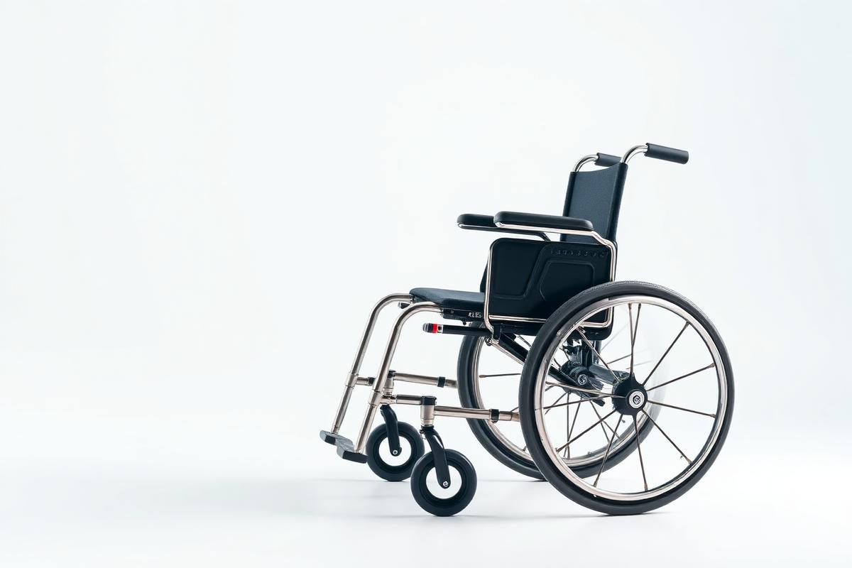 Folding manual wheelchair for patient mobility at home